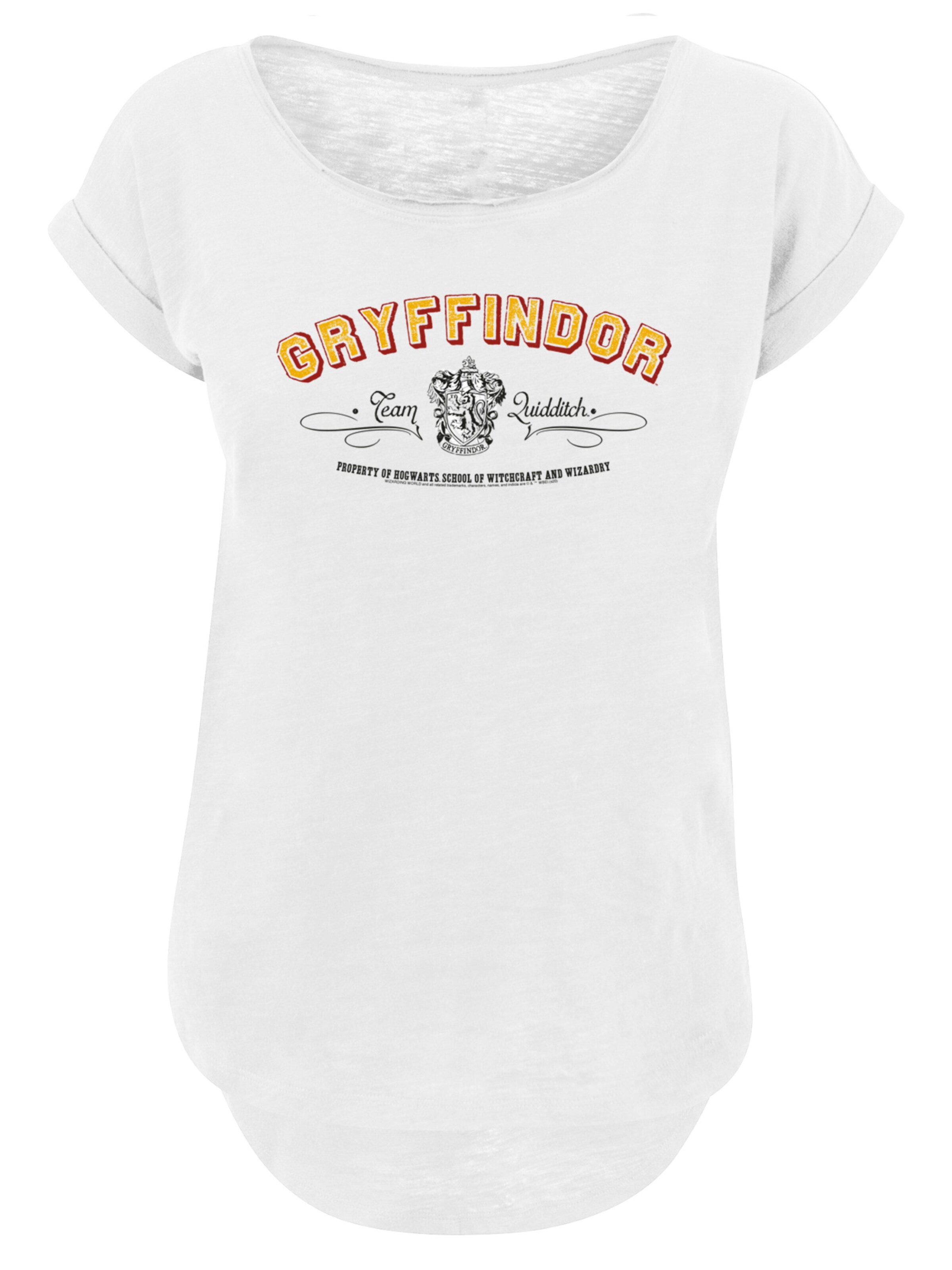 F4NT4STIC T-Shirt 'Harry Potter Gryffindor Team Quidditch' in gelb / dunkelrot / schwarz / weißmeliert, Produktansicht