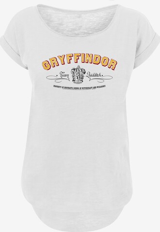 Maglietta 'Harry Potter Gryffindor Team Quidditch' di F4NT4STIC in bianco: frontale