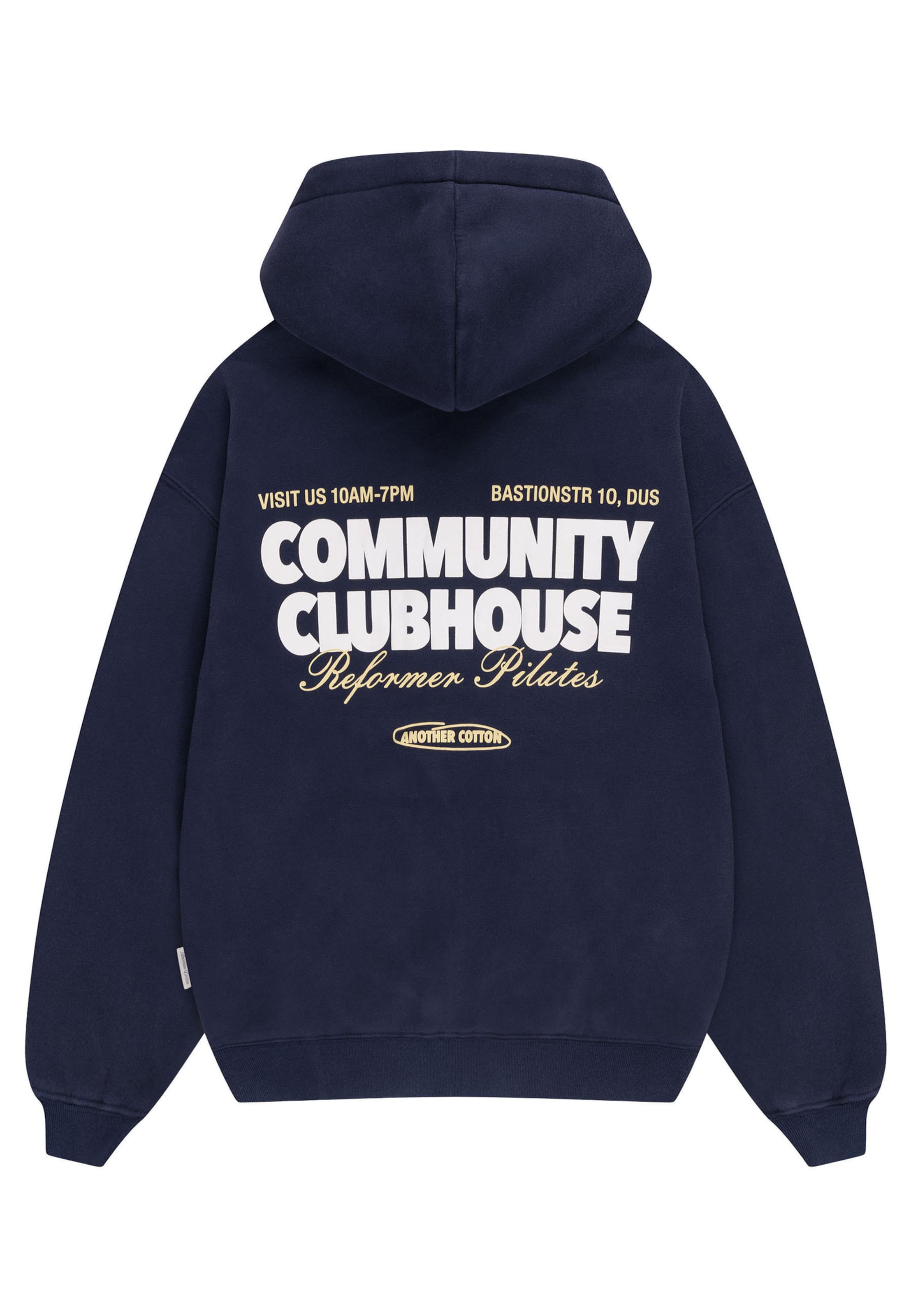Another Cotton Lab - Sudadera con cremallera 'Community Clubhouse' en azul