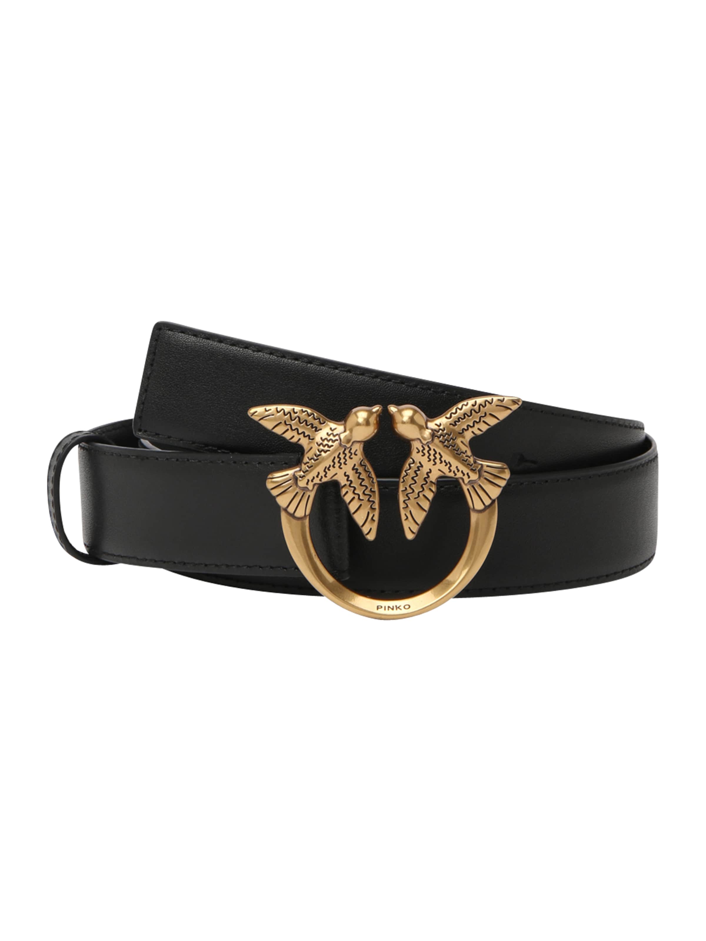 PINKO Belt 'Love Berry' in Black: front