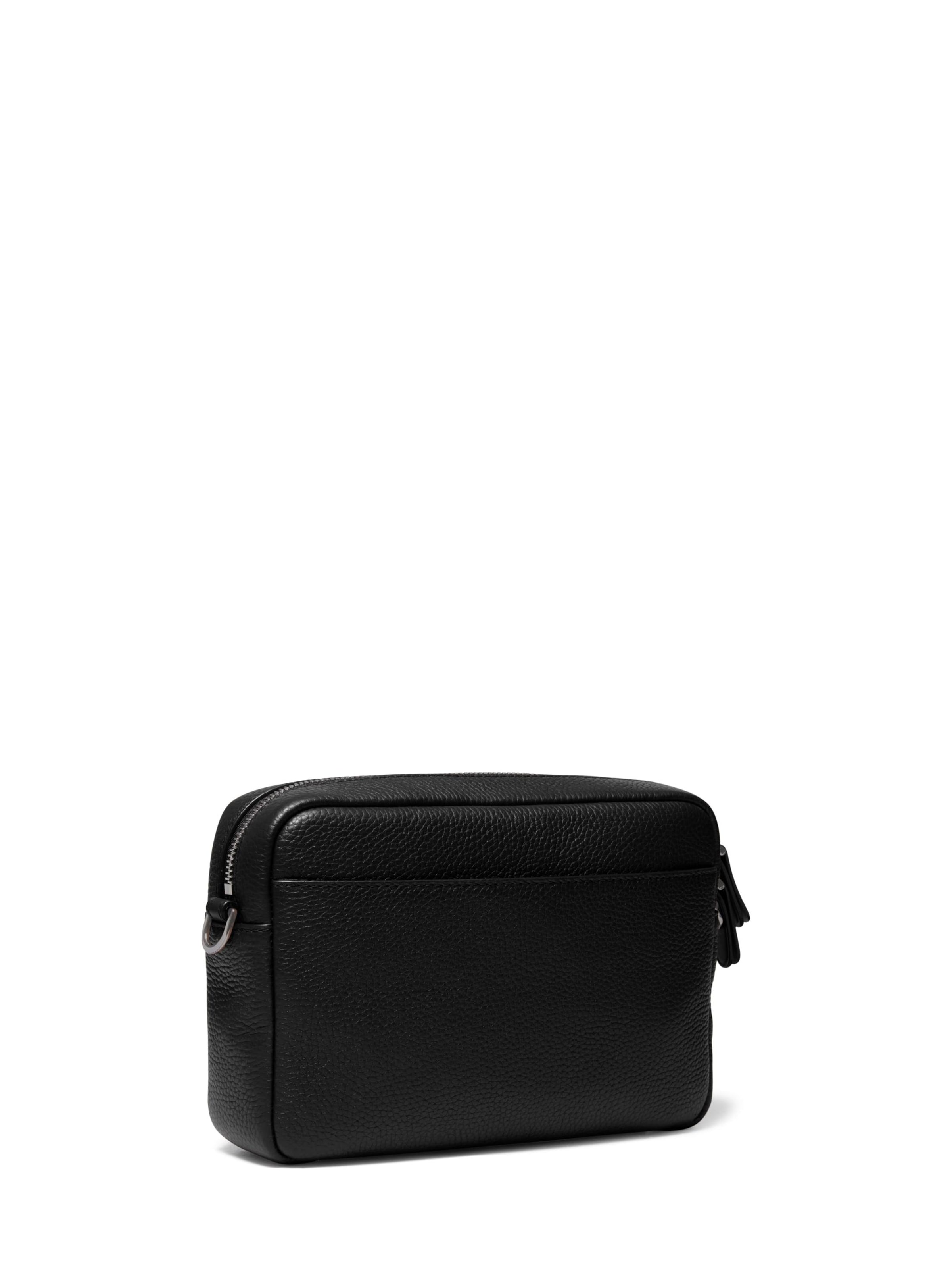 Sac à bandoulière 'Michael Kors Sac à bandoulière Homme Hudson en cuir grainé Noir' MICHAEL Michael Kors en noir