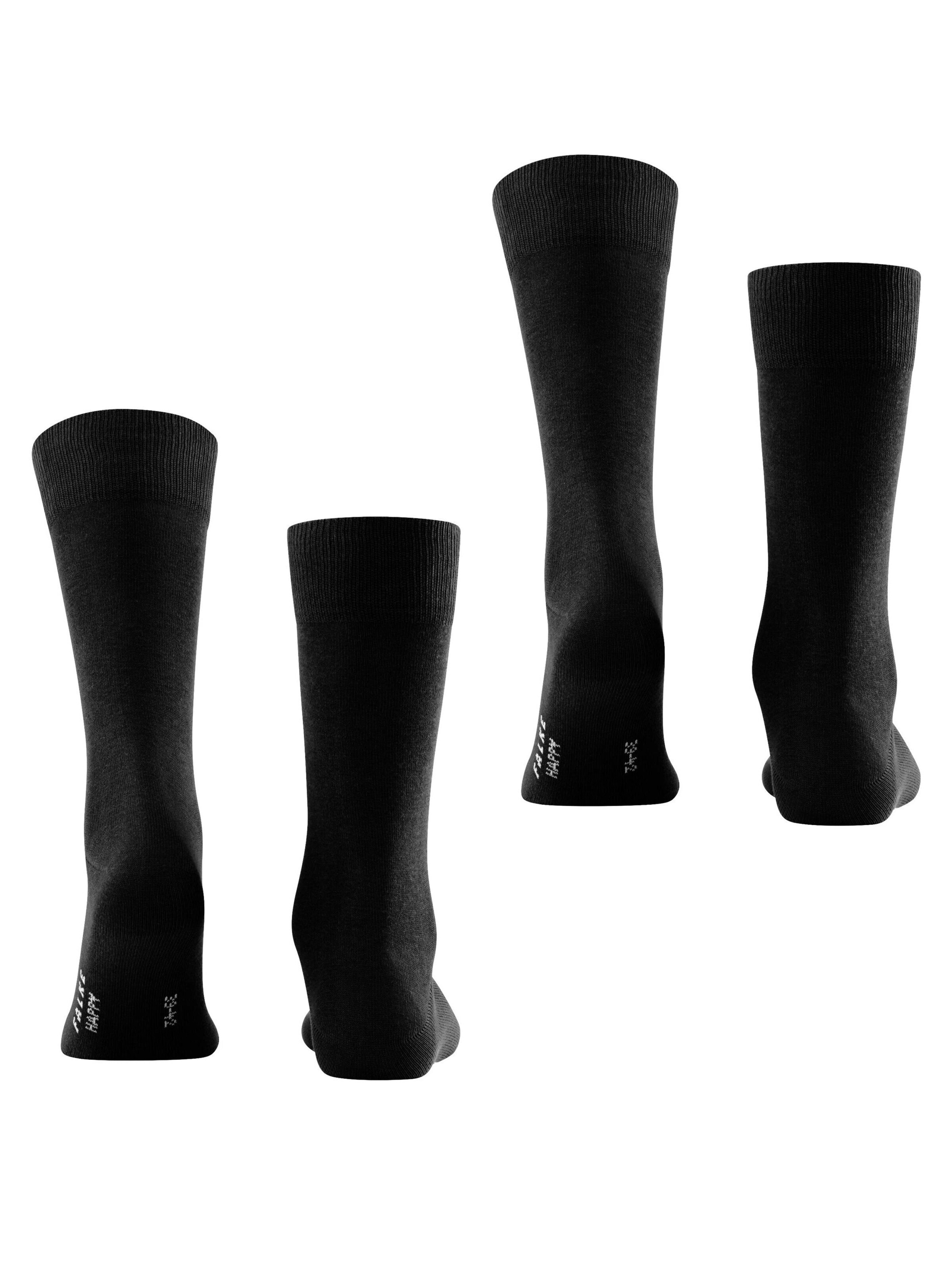 FALKE Socks 'Happy 2-Pack' in Black