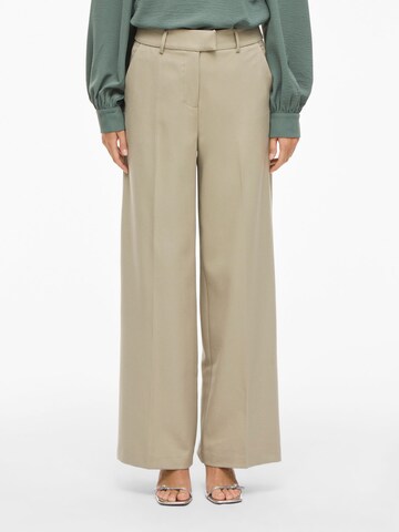 VILA Wide leg Trousers with creases 'VIKeep' in Beige: front