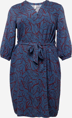 ONLY Carmakoma Sukienka koszulowa 'NOVA BECH' w kolorze niebieski: przód