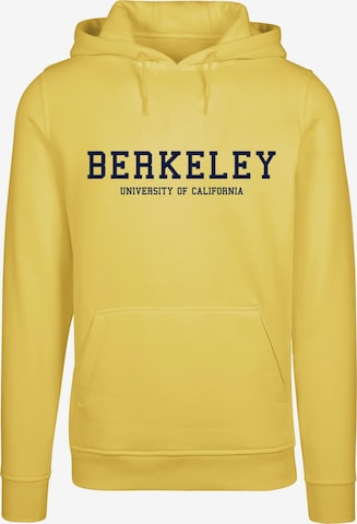 Merchcode Sweatshirt 'Berkeley University' in Geel: voorkant