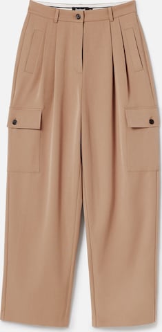 Desigual Regular Cargobroek in Beige: voorkant