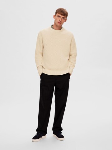 SELECTED HOMME Trui 'Bert' in Beige