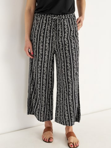 Cellbes of Sweden Wide leg Broek in Zwart: voorkant