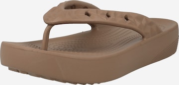 Crocs T-Bar Sandals 'Classic' in Brown: front