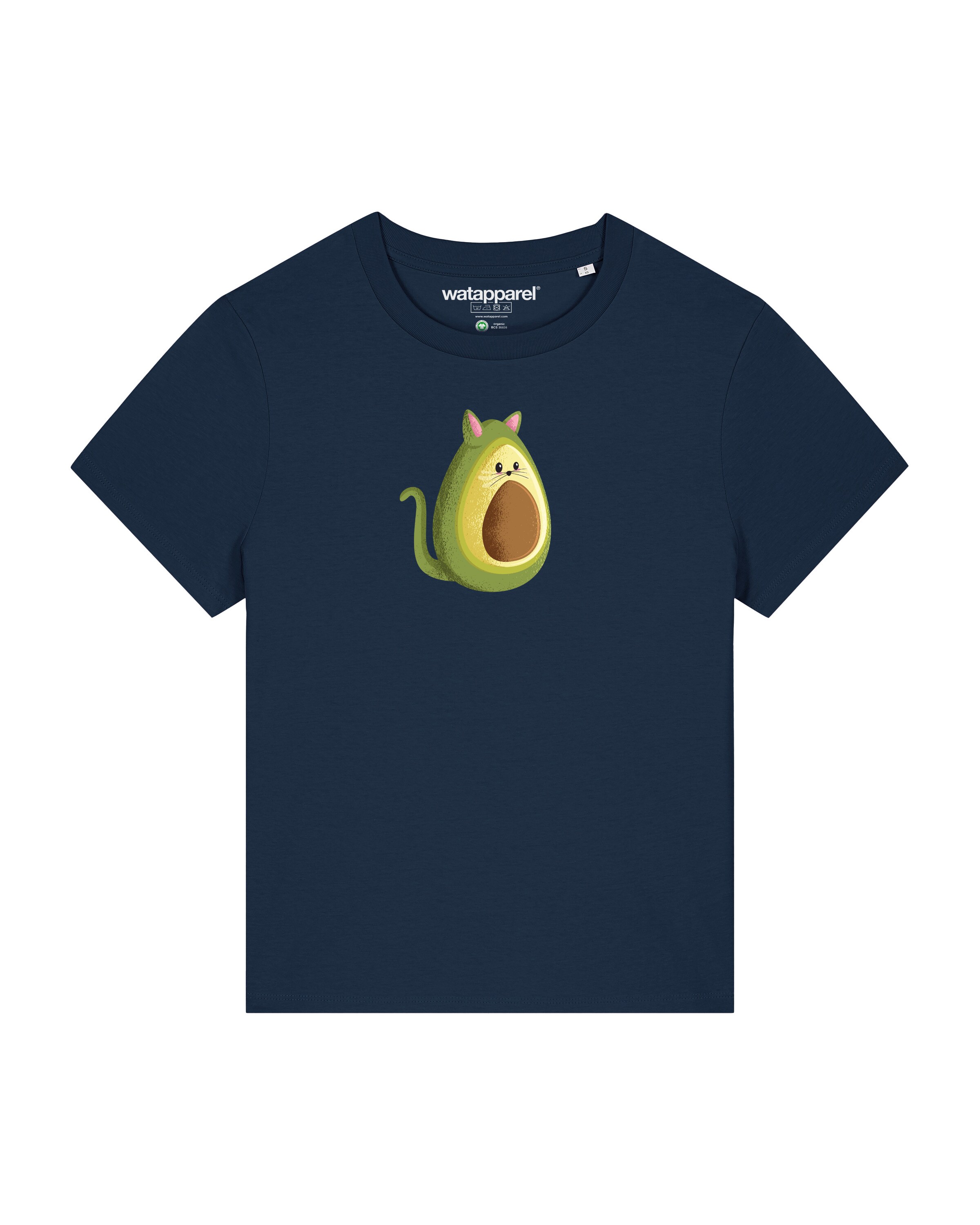 Watapparel Shirt 'Avocato' in Blau: Vorderseite