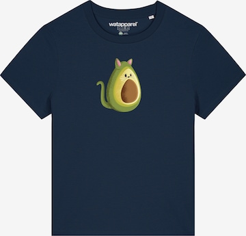 Watapparel Shirt 'Avocato' in Blau: Vorderseite