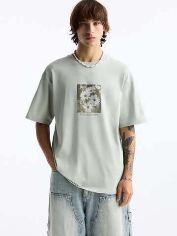 T-Shirt Pull&Bear en vert : devant