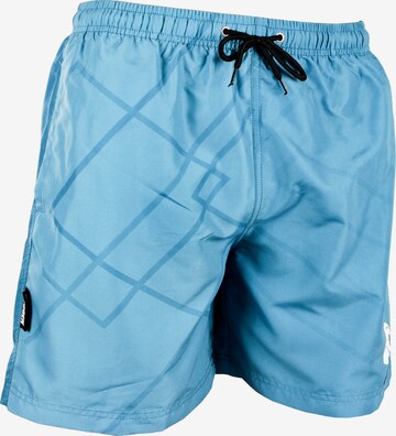 Guggen Mountain Swim Trunks in Blue: front