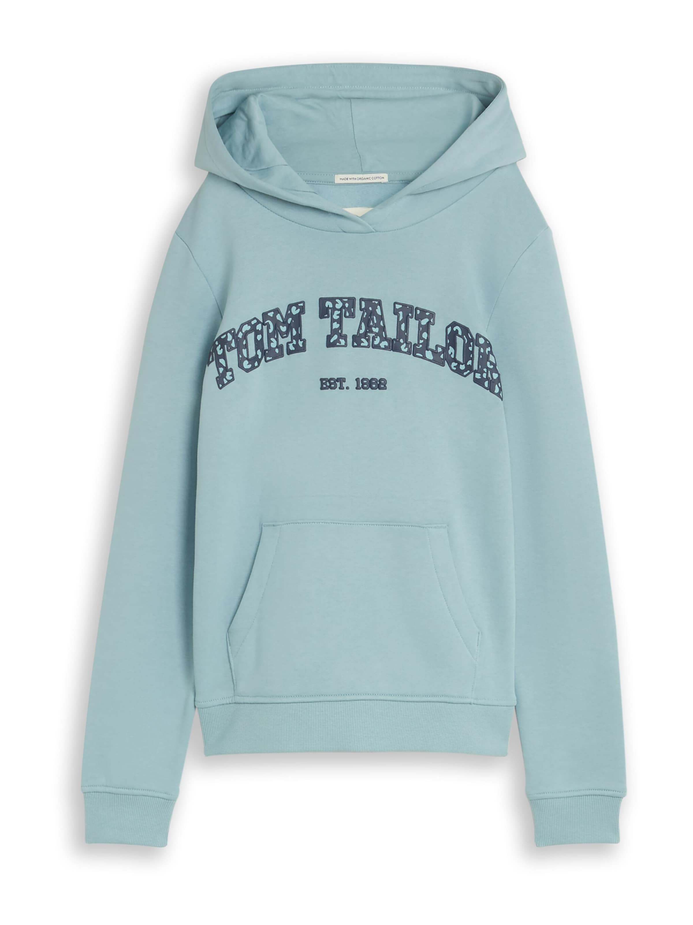 TOM TAILOR Sweatshirt in Groen: voorkant