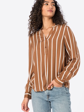 Camicia da donna 'Stridy' di Kaffe in marrone: frontale