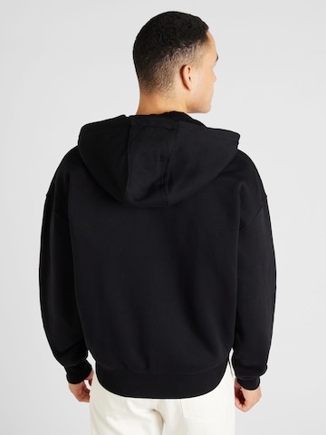 TOPMAN Zip-Up Hoodie in Black