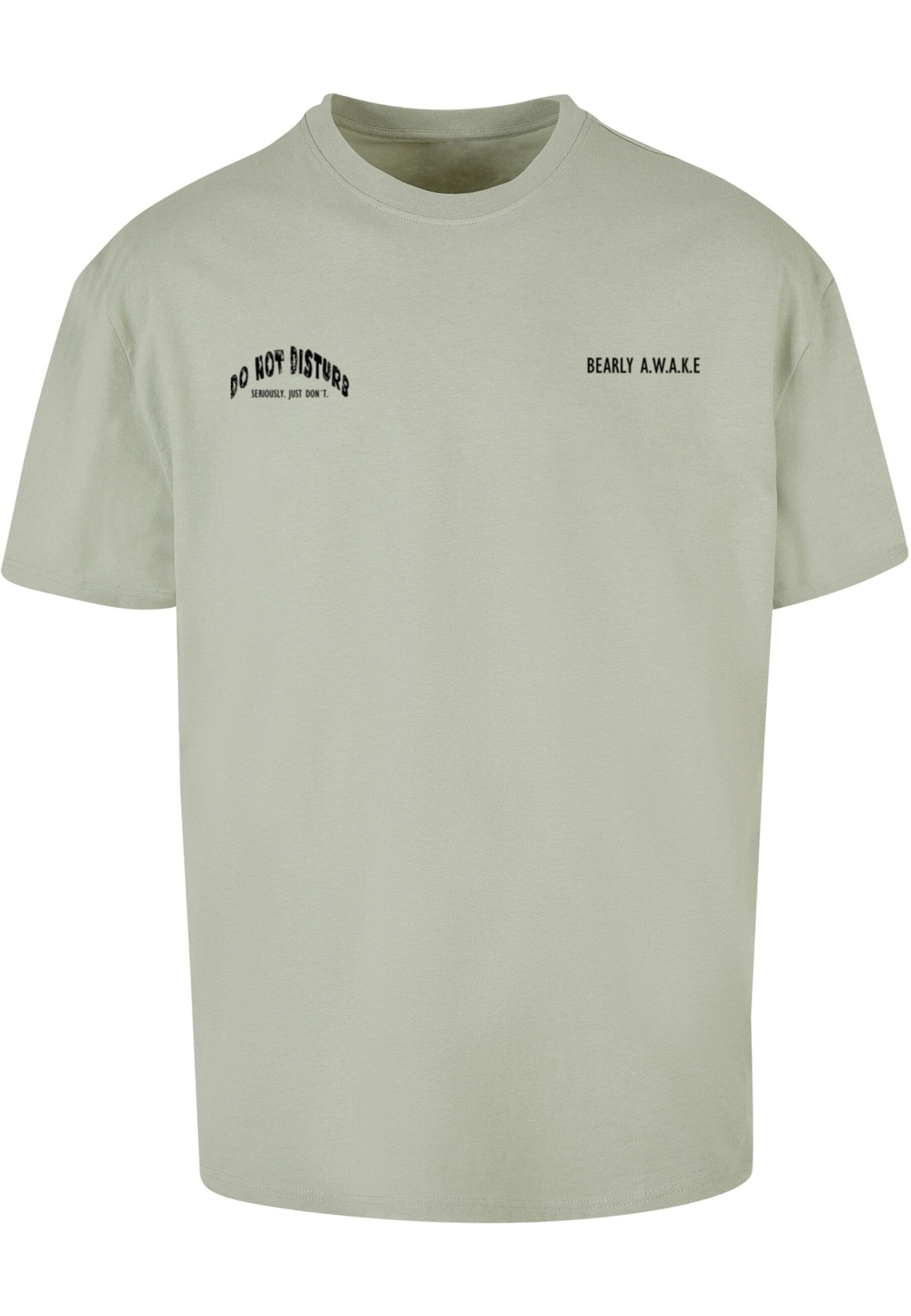 Merchcode Μπλουζάκι 'Barely Awake' σε γκρι: μπροστά