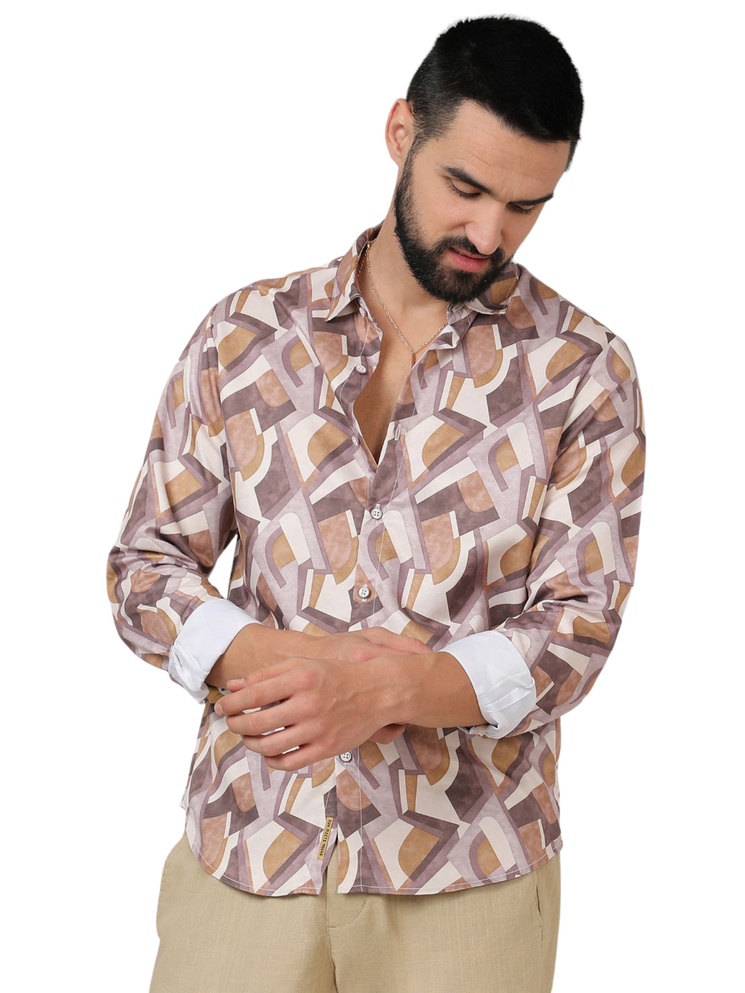 Campus Sutra Regular Fit Skjorte ' Winston ' i brun: forside