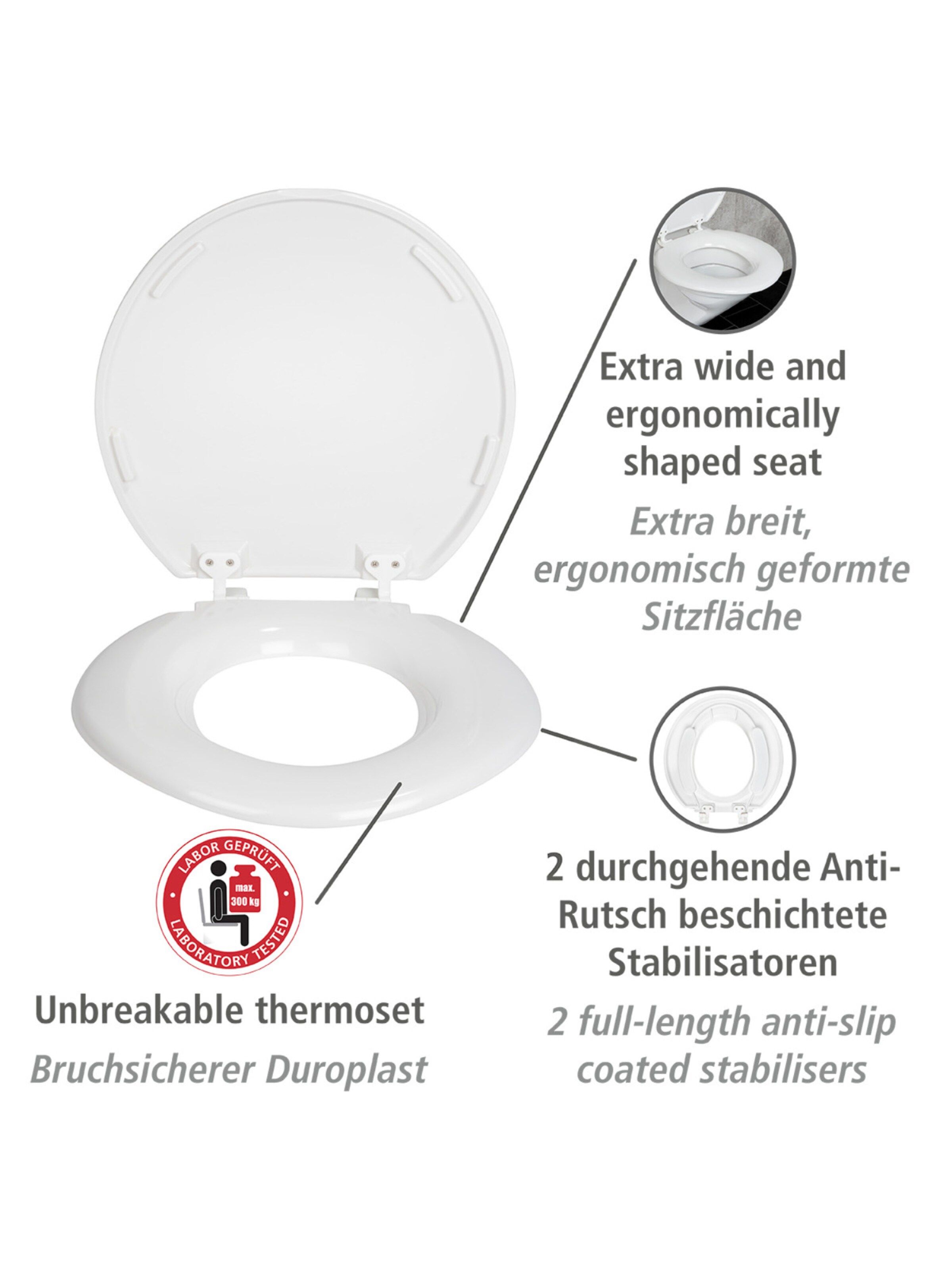 Wenko WC-Sitz 'Torino' in Weiß
