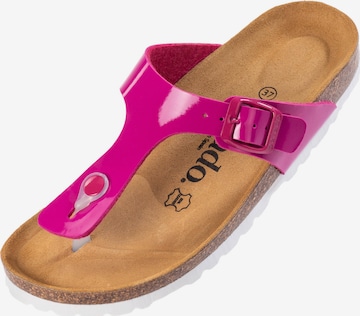 Palado T-Bar Sandals 'Kos' in Pink: front