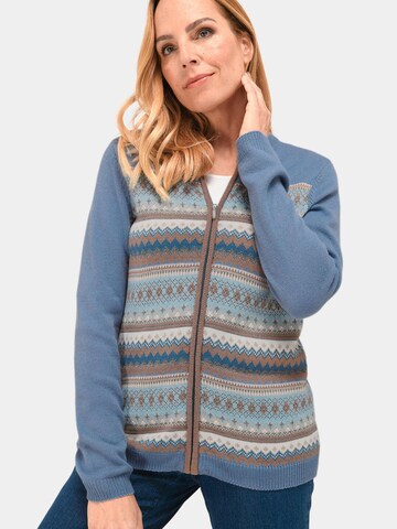 Goldner Strickjacke in Blau