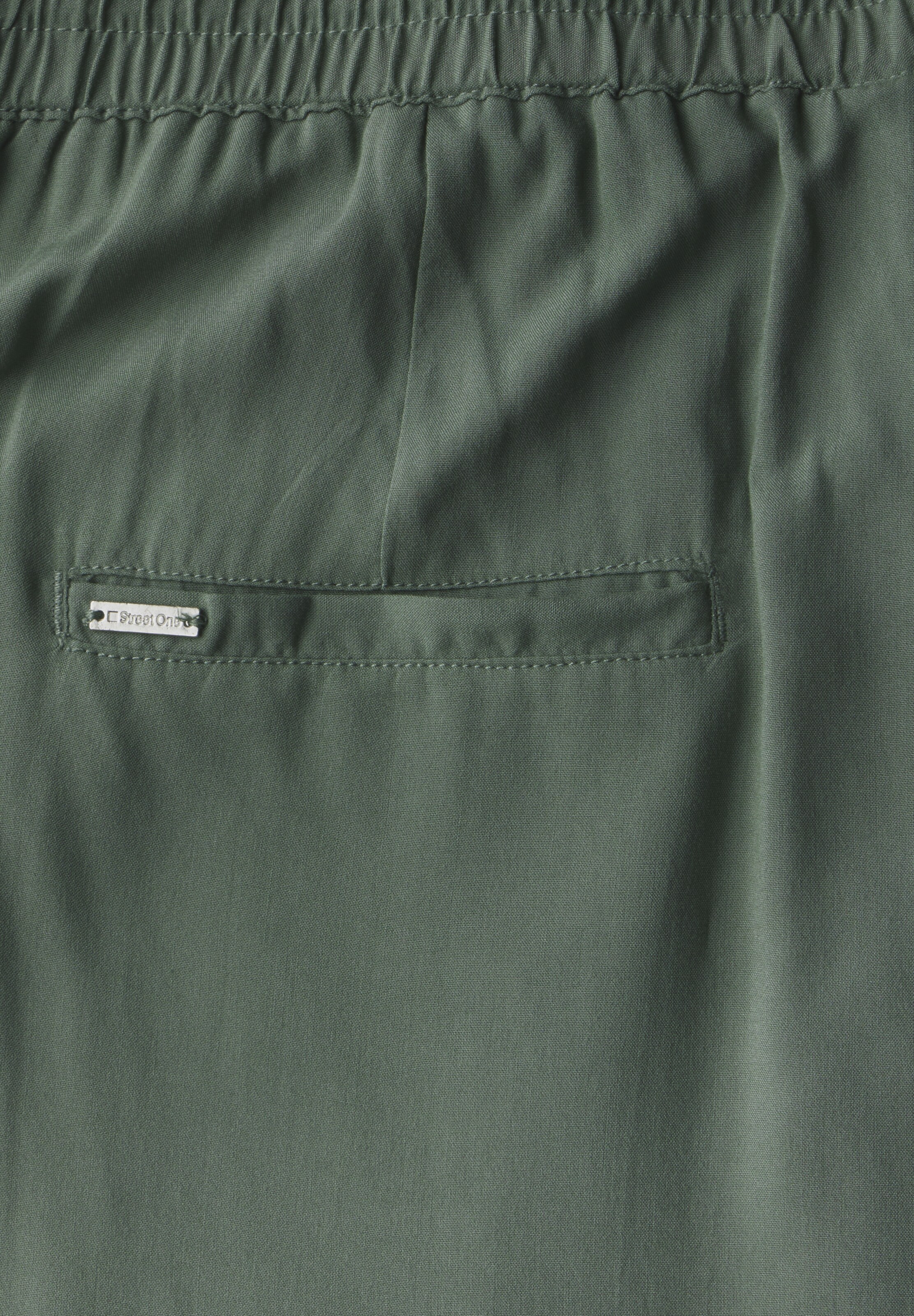 STREET ONE Wide Leg Hose in Grün