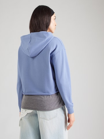 Bluză de molton de la Pepe Jeans pe albastru: spate