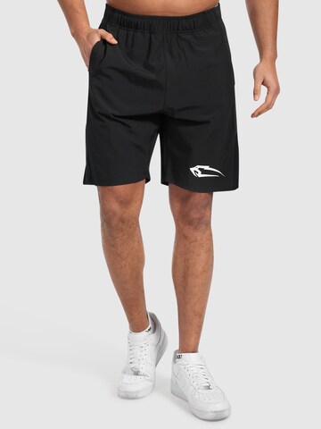 Regular Pantalon de sport Smilodox en noir : devant