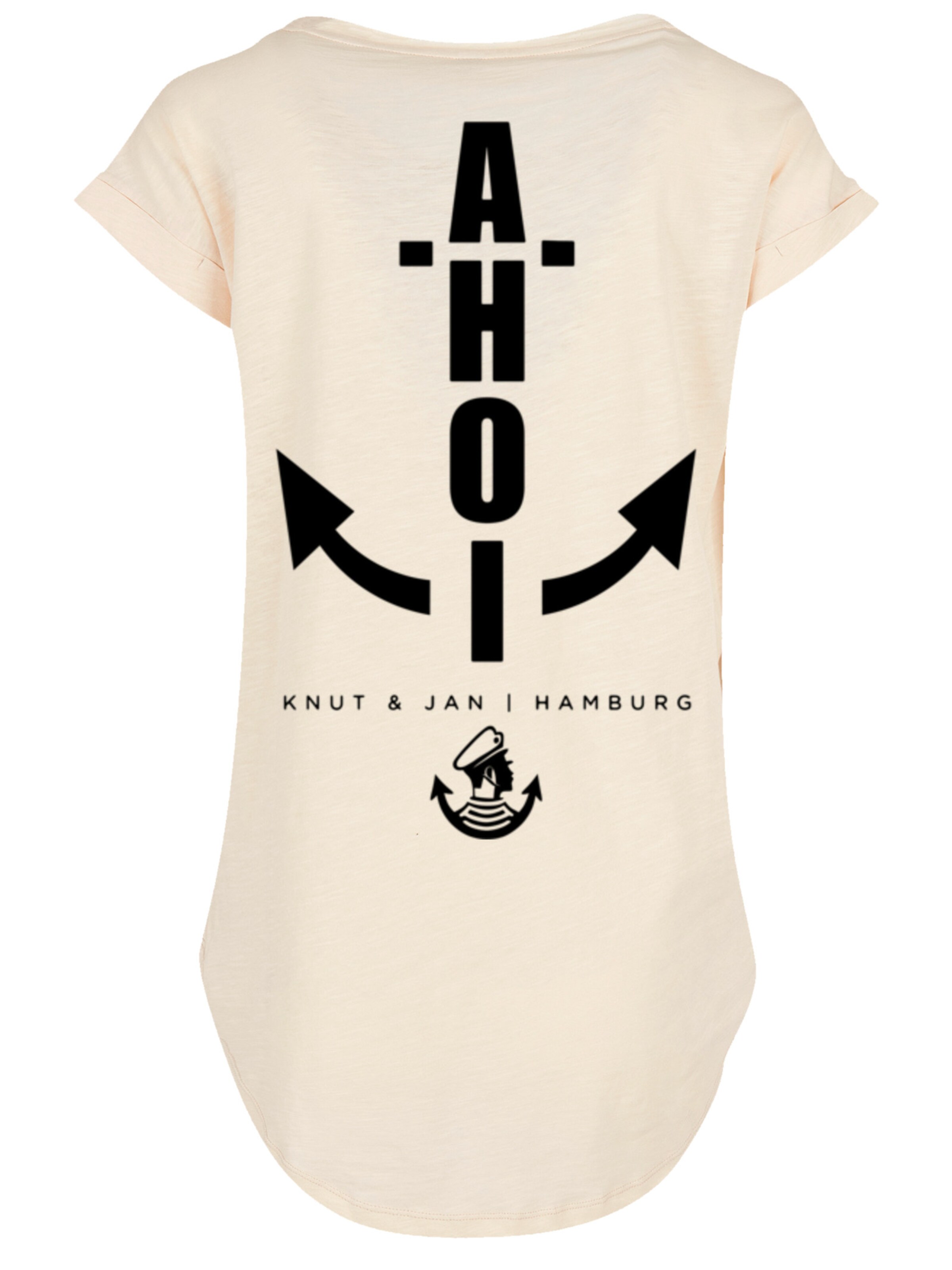 F4NT4STIC Shirt 'Ahoi Anker Knut & Jan Hamburg' in Beige
