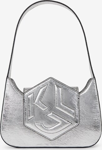 Borsa a spalla di KARL LAGERFELD JEANS in argento: frontale