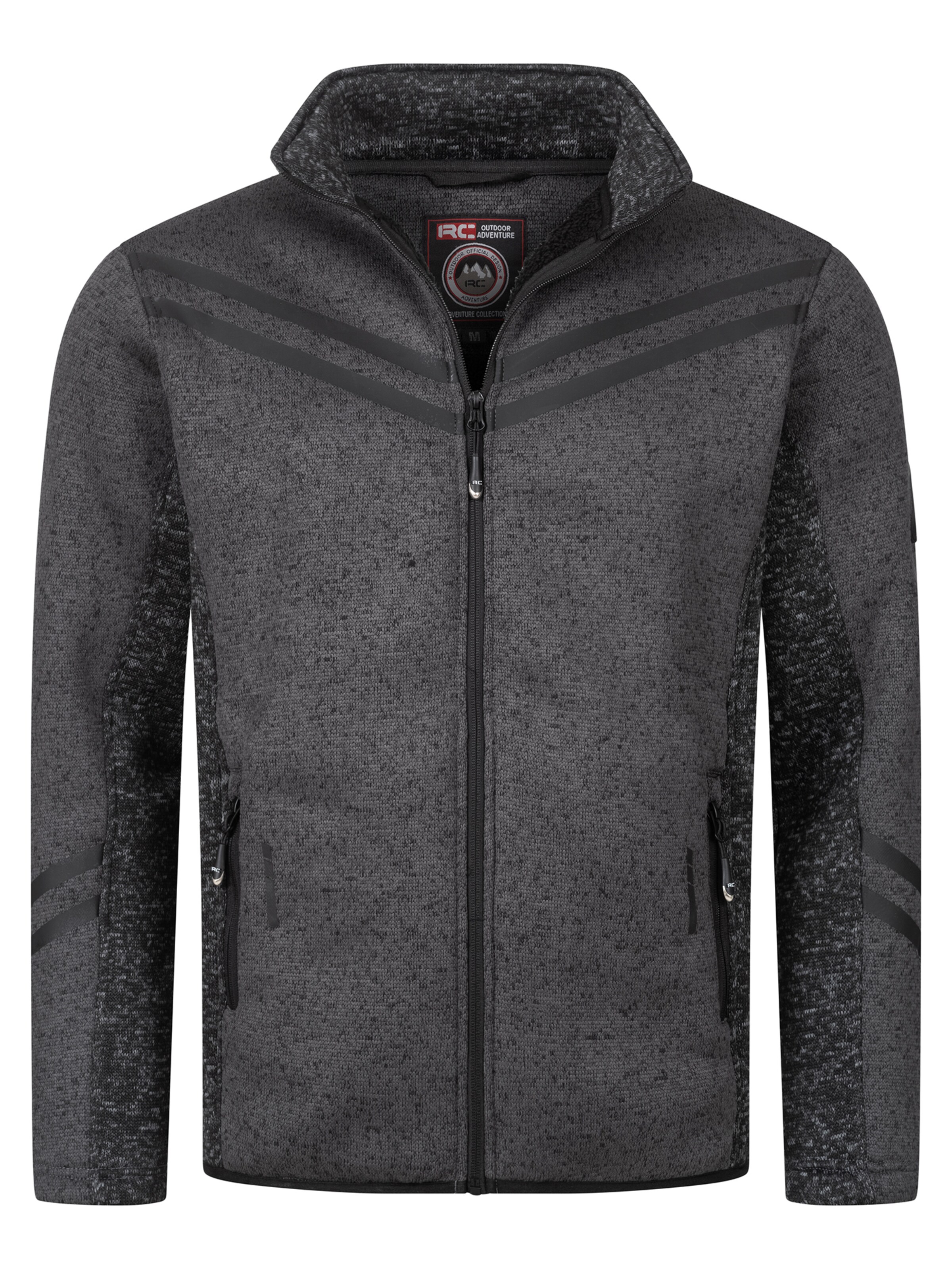 Rock Creek Fleecejacke in Grau: Vorderseite