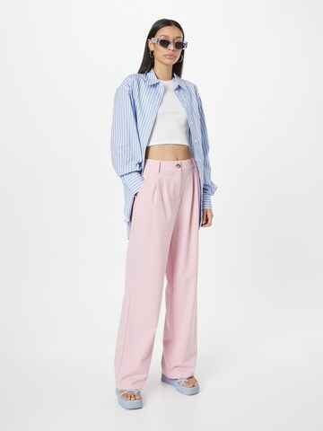 Wide Leg Pantalon à pince 'Anker' modström en rose