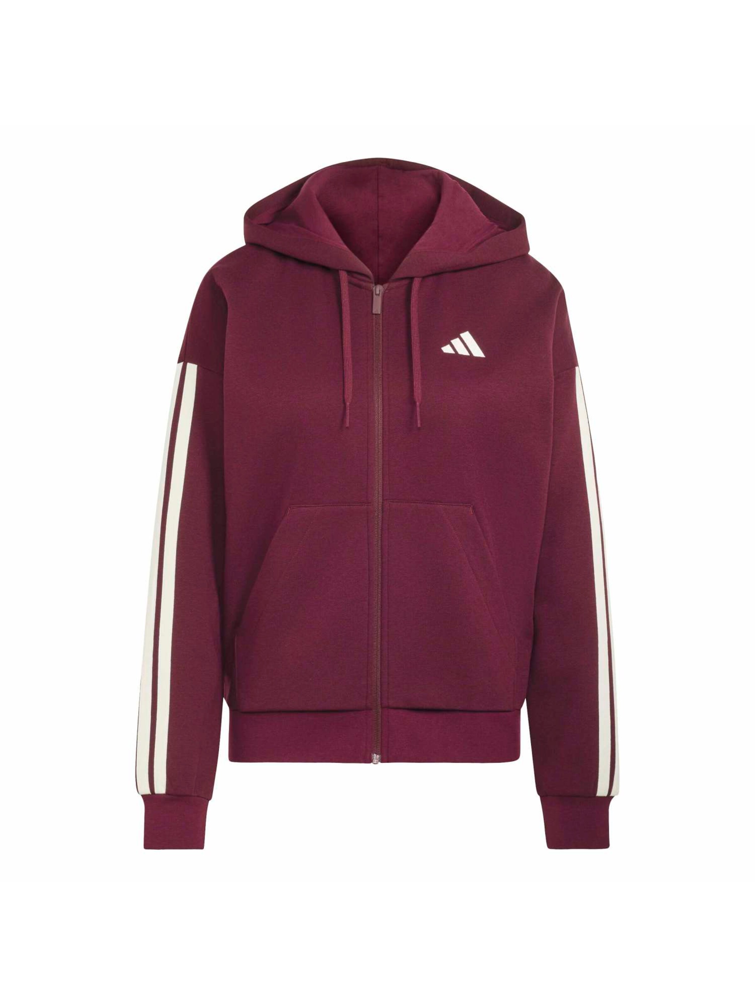 Bluză cu fermoar sport 'Essentials' de la ADIDAS SPORTSWEAR pe roșu: față