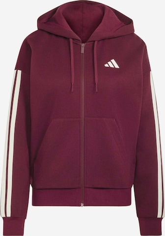 Bluză cu fermoar sport 'Essentials' de la ADIDAS SPORTSWEAR pe roșu: față
