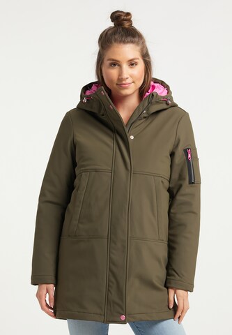 MYMO Winter coat in Green: front