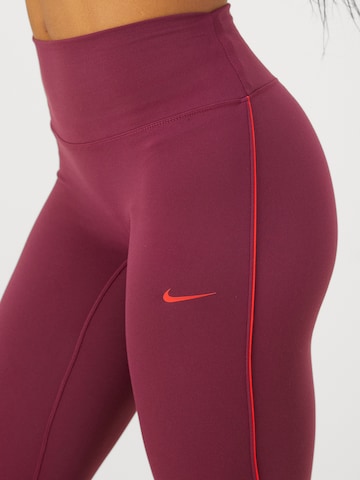 NIKE Skinny Sporthose 'One' in Rot