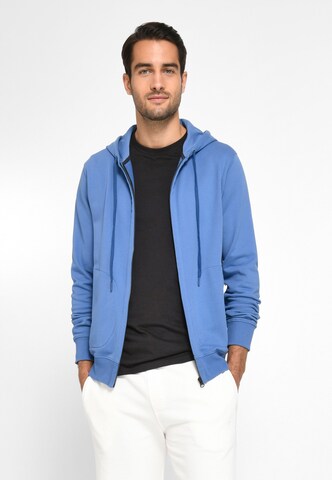 Louis Sayn Zip-Up Hoodie in Blue: front