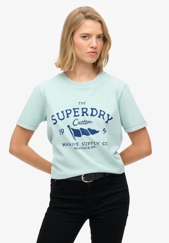 T-shirt 'Heritage Hamptons' Superdry & Co en bleu : devant