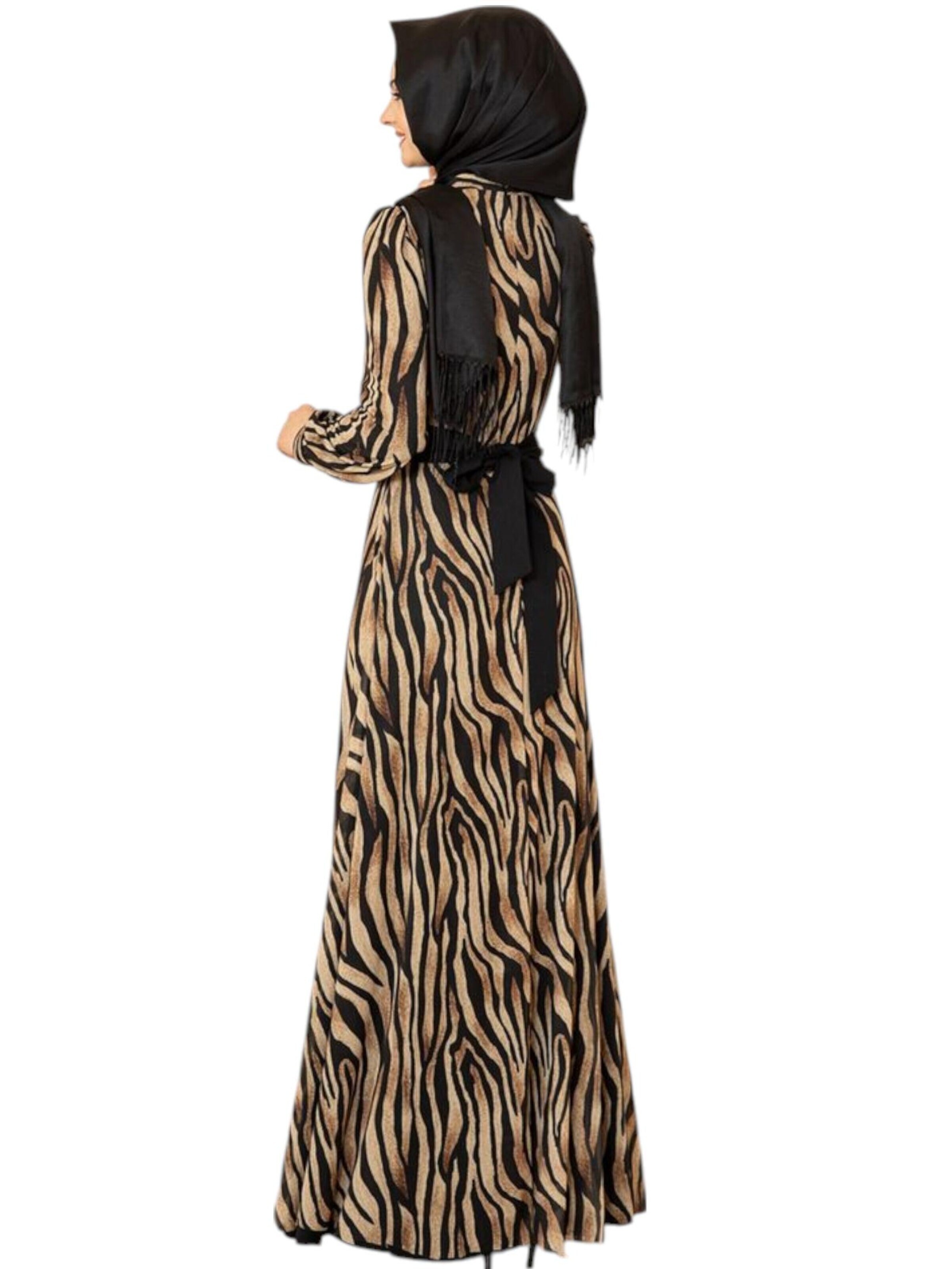 fashionshowcase Jurk 'Safari Chic' in Zwart