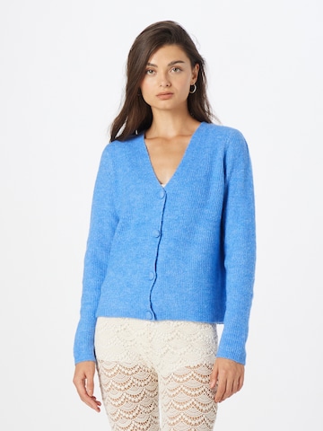 PIECES Knit Cardigan 'Jennifer' in Blue: front