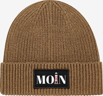 Youth Designz Beanie 'Moin Leuchtturm' in Brown: front