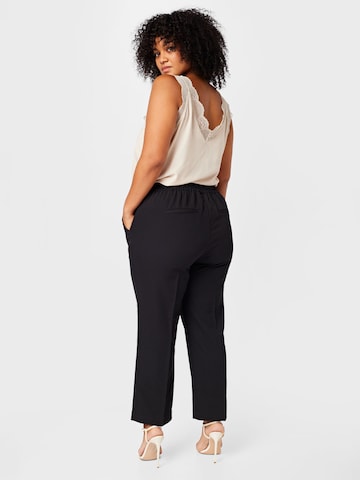 KAFFE CURVE Regular Pleated Pants 'Sakira' in Black