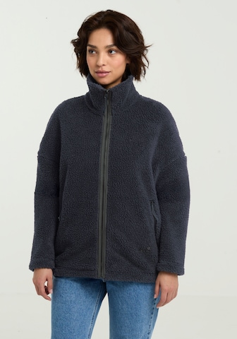 JACK WOLFSKIN Athletic Fleece Jacket in Blue