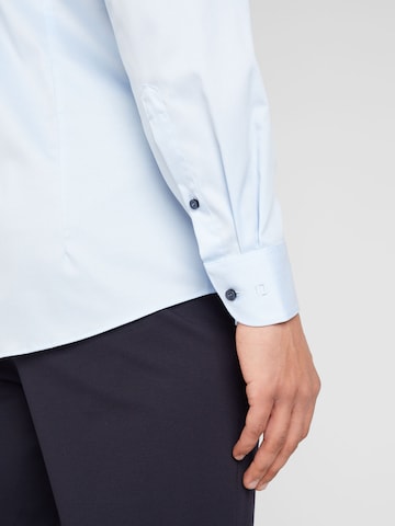 OLYMP Slim fit Zakelijk overhemd 'Level 5' in Blauw