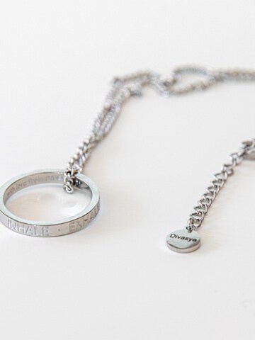 Divasya Necklace 'Inhale - Exhale' in Silver