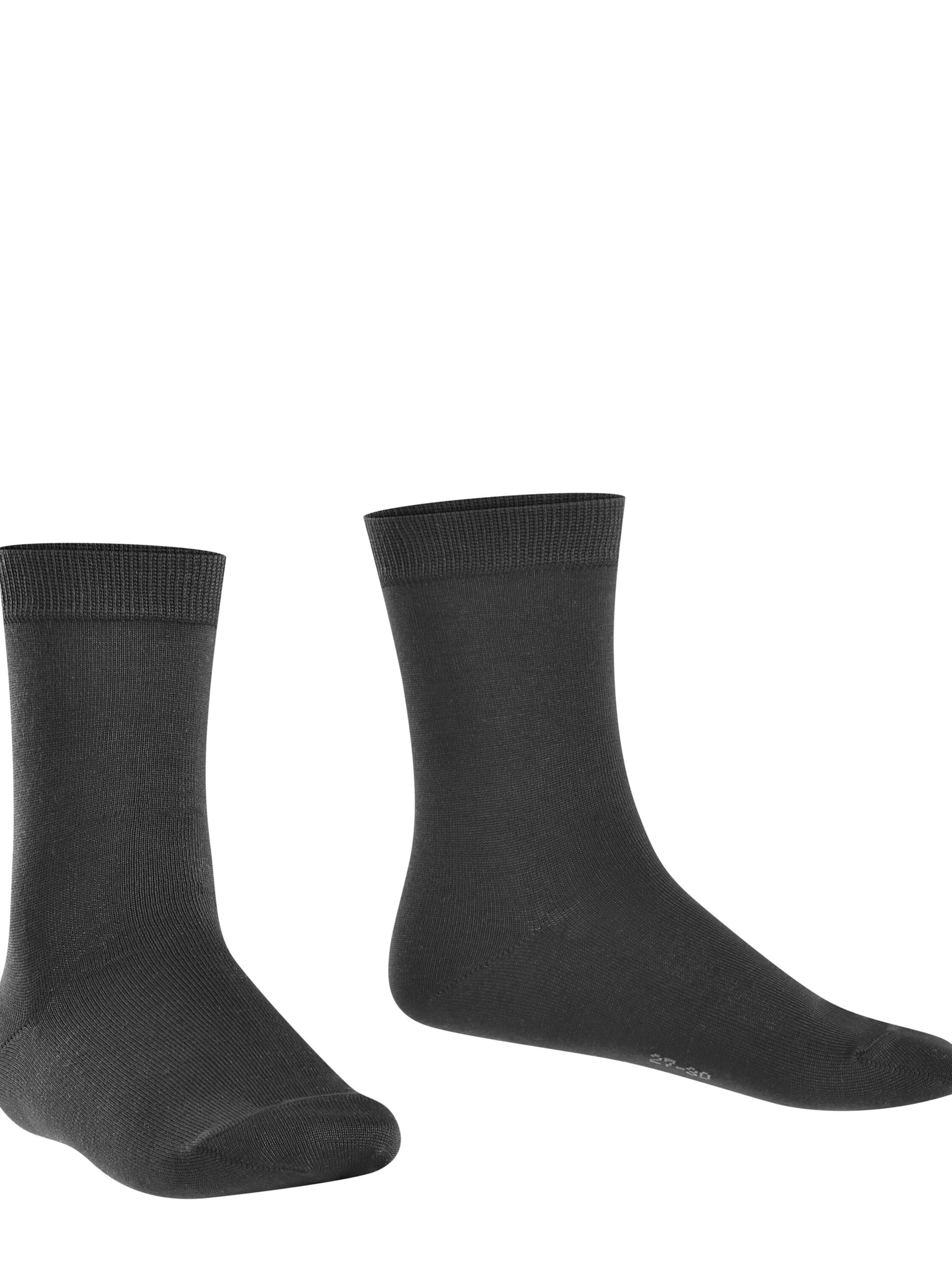 FALKE Socks 'Cotton Finesse' in Black