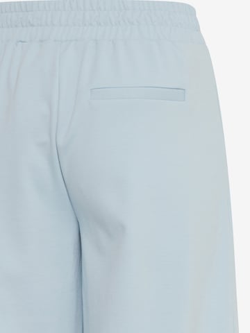 ICHI Wide leg Pleat-Front Pants 'KATE' in Blue