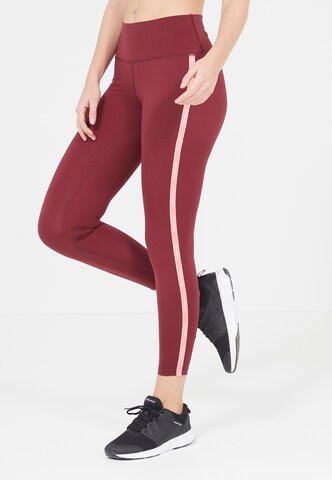 ENDURANCE Skinny Workout Pants 'Sadiya' in Red: front