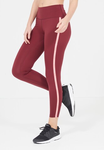 ENDURANCE Skinny Sportbroek 'Sadiya' in Rood: voorkant