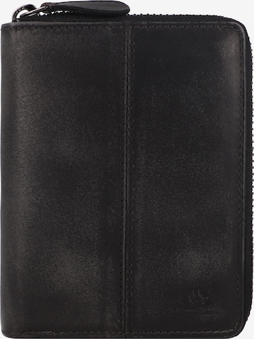 GREENBURRY Wallet 'Destressed' in Black: front